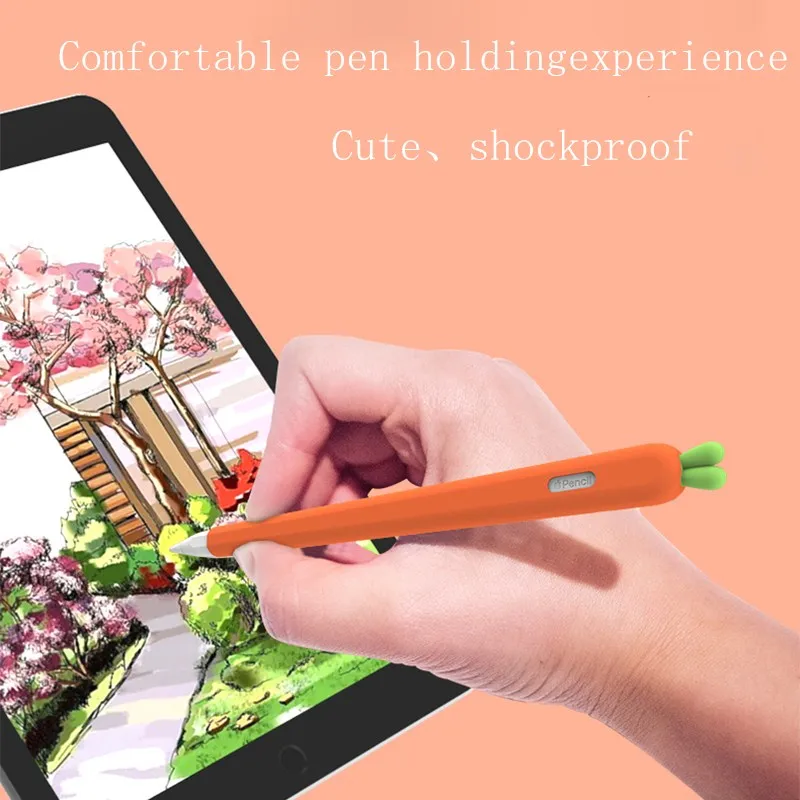 Милый силиконовый защитный чехол для карандашей с морковкой Apple Pencil Gen 2 1 iPad