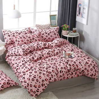 

Pink Style Duvet Cover Cute Cartoon Warm Soft Bedding Set Double Queen King Simple Quilt Cover Sheet Linen Futon for Girl Women