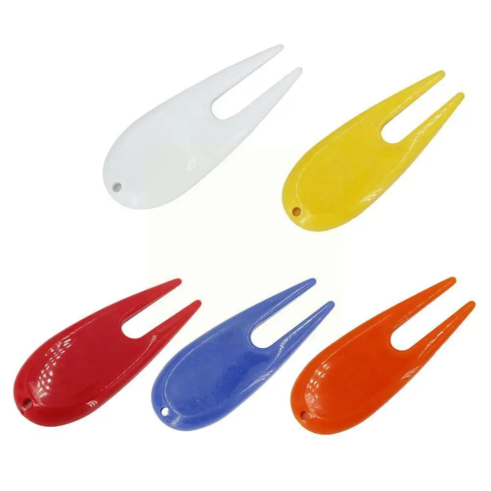 1pcs White Blue Red Yellow Orange Plastic Golf Pitch Repair Tool Ball Score Marker Fork Essentials For O5c8 | Спорт и развлечения