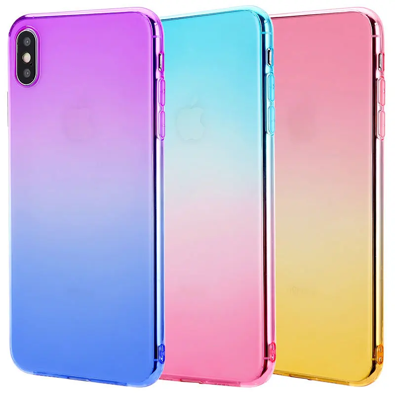 Ультра тонкий двойной цвет чехол для iPhone 6 S Plus мягкий 8 7 5s 5 XR XS Max X|Бамперы| |