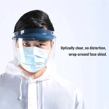 

10pcs Full Face Shield Masks Transparent Protective Mask Particulate Respirator Hat Mask Saliva Transmission transparent Masks
