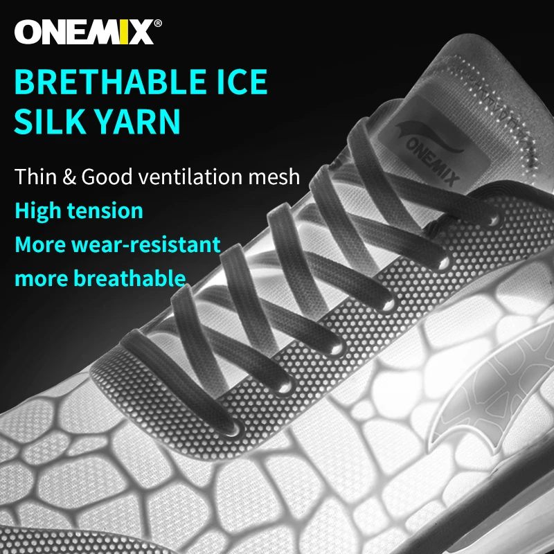 ONEMIX Original Air Running Shoes For Men Sneakers Breathable Mesh Vamp Light Trail Trainers Best Road Jogging Sport Shoes