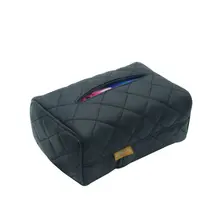 Прямоугольный кожаный чехол для косметических салфеток держатель для салфеток для автомобиля Автомобильная отделка автомобиля установленная коробка для салфеток