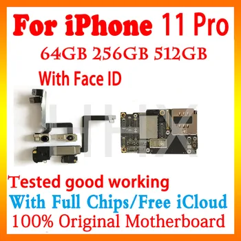 

100% Original motherboard For iPhone 11 Pro mainboard with / NO Face ID Unlocked iCloud For iPhone 11 pro logic board with chips