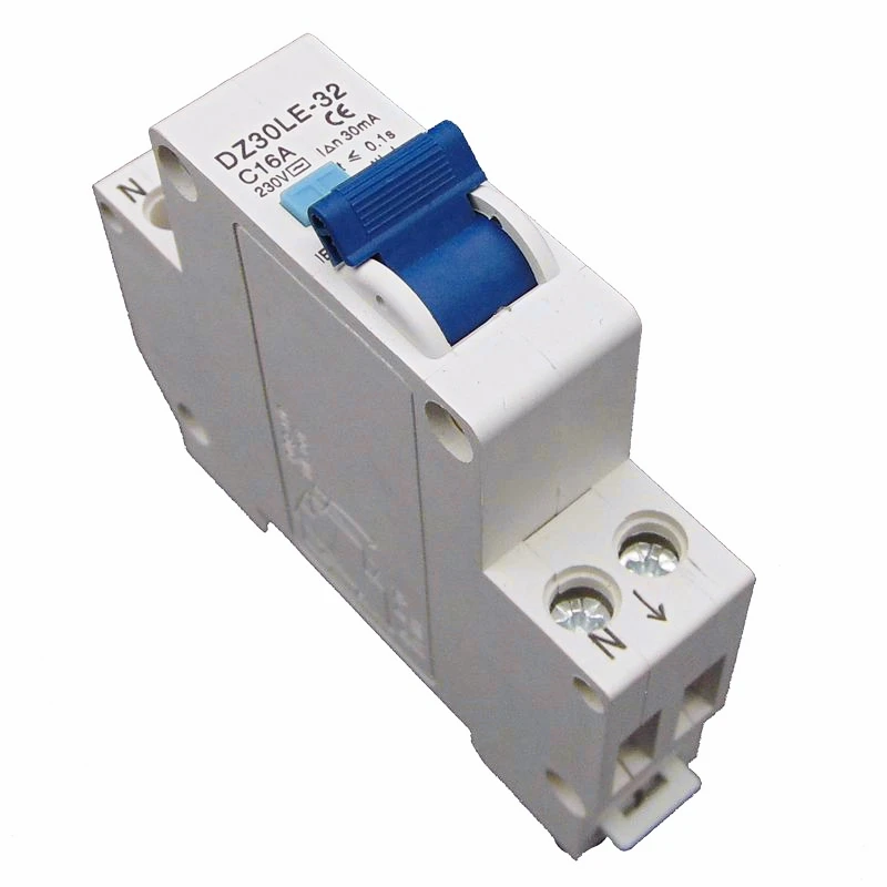 DZ47LE-32 TGC1LE 18 мм RCBO 16A 1P+ N 6KA УЗО с защитой от перегрузки по току и утечки 30 мА