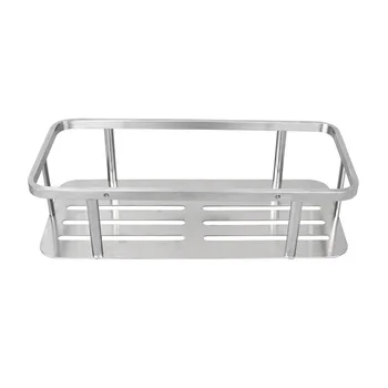 

Home Bathroom Multifunction Storage Organizer Accessories Shower Caddy Basket Wall Mounted Stainless Steel Drain Self Sticky