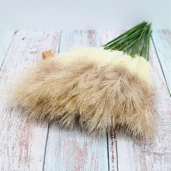 

Simulated Single Reed Hairy Grass Artificial Flowers Grass for Wedding Bridal Hands Holding Flower Home Garden Decoration