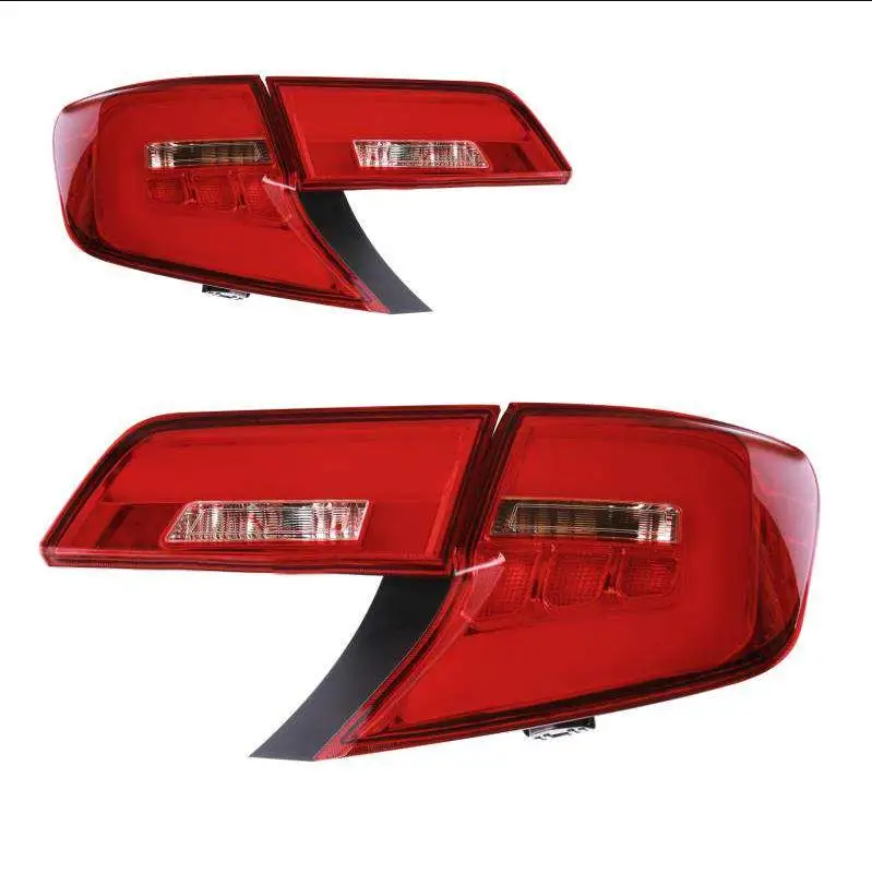 Vland завод для автомобиля задний фонарь для Camry(Ближний Восток тип) светодиодный задний фонарь 2012 2013 с поворотным сигналом+ Обратный Свет - Цвет: Red clear