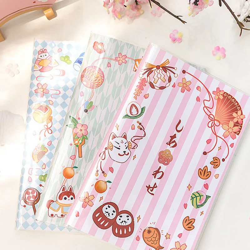 

1 Pcs Janpanese Cherry Blossoms Sakura NoteBooks Kawaii Lucky Cat Note Book Line Pages Memo Pad Notepad School Office Supply