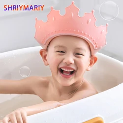 Chapeau de shampoing réglable en forme de couronne pour bébé, Protection des oreilles, Protection sûre pour enfants 