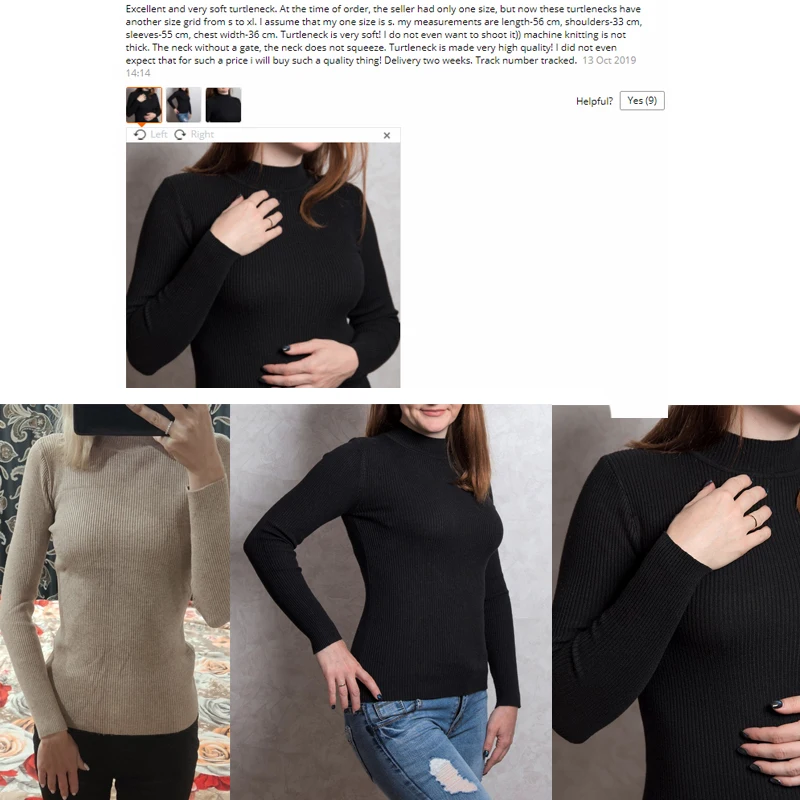 DeRuiLaDy Fall New Women Turtleneck Sweater Pullover Black Pink Knitted Slim Sweaters Tops Winter Casual Sweater Jumper Top