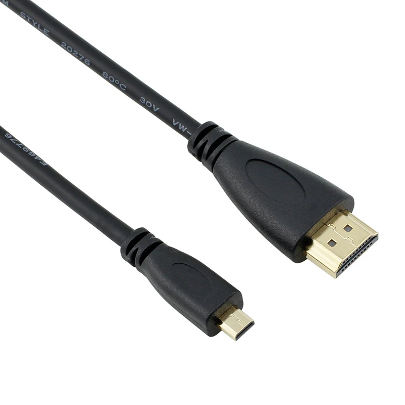 Basix hdmi к micro hdmi D Тип кабеля 3D 1080P штекер к hdmi кабель позолоченный кабель для мобильного телефона, камеры pro