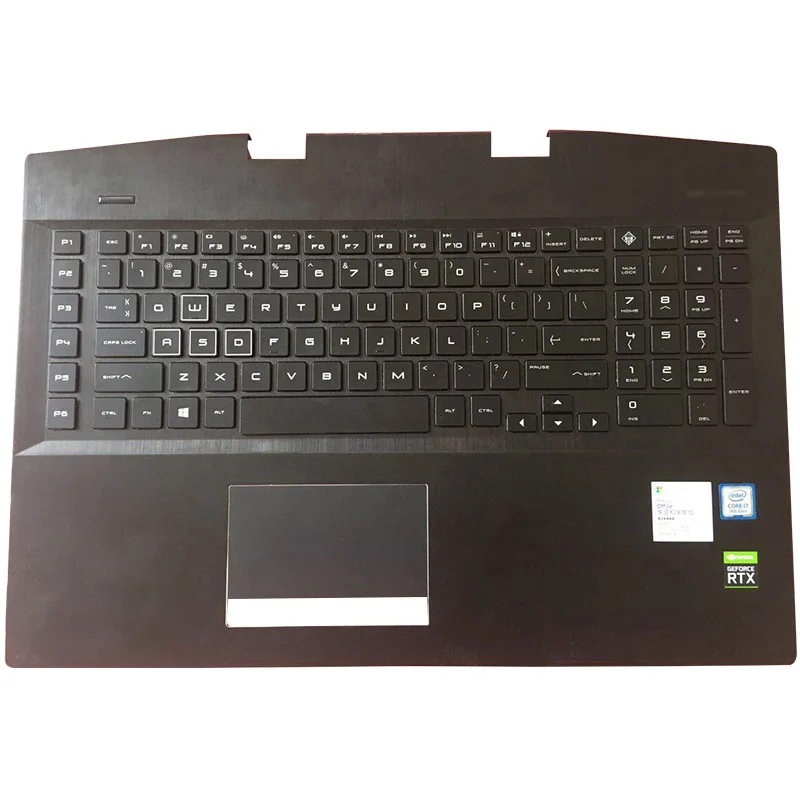 Laptop Per Hp Omen 17-Cb 17-Cb0006Ng Amam2K0000320 Laptop Palmrest Maiuscola Us Tastiera Retroilluminata