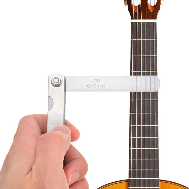 32 Blade Feeler Gauge Imperial Metric Guitar String Height Tool Multifunctional Guitar Measuring Tool