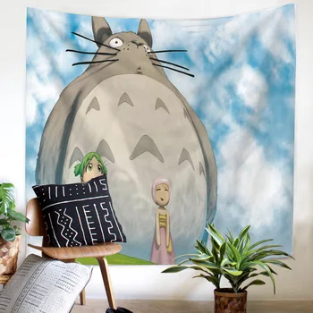 

Anime Totoro Tapestry 3D Printing Tapestrying Rectangular Home Decor Wall Hanging 01