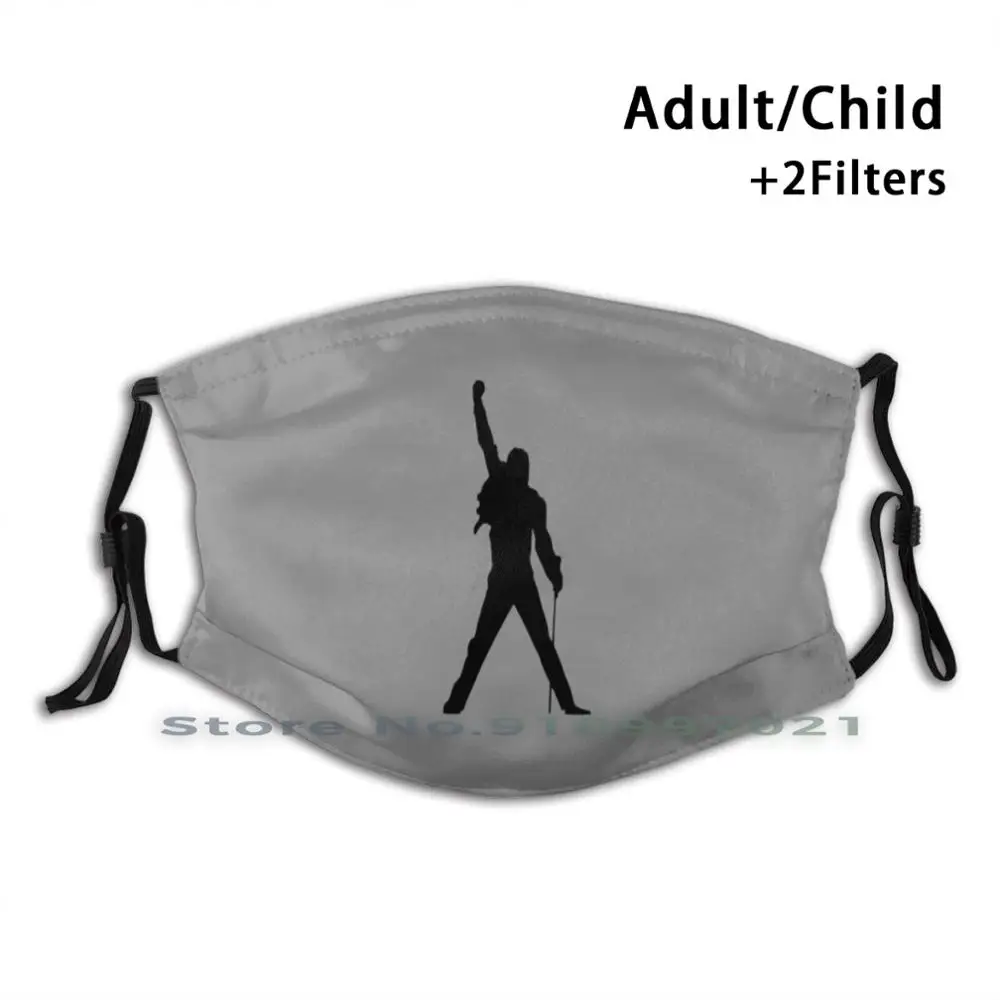 

Queen. Washable Reusable Trendy Mouth Face Mask With Filters For Child Adult Queen Freddie Fred Freddy Band Song