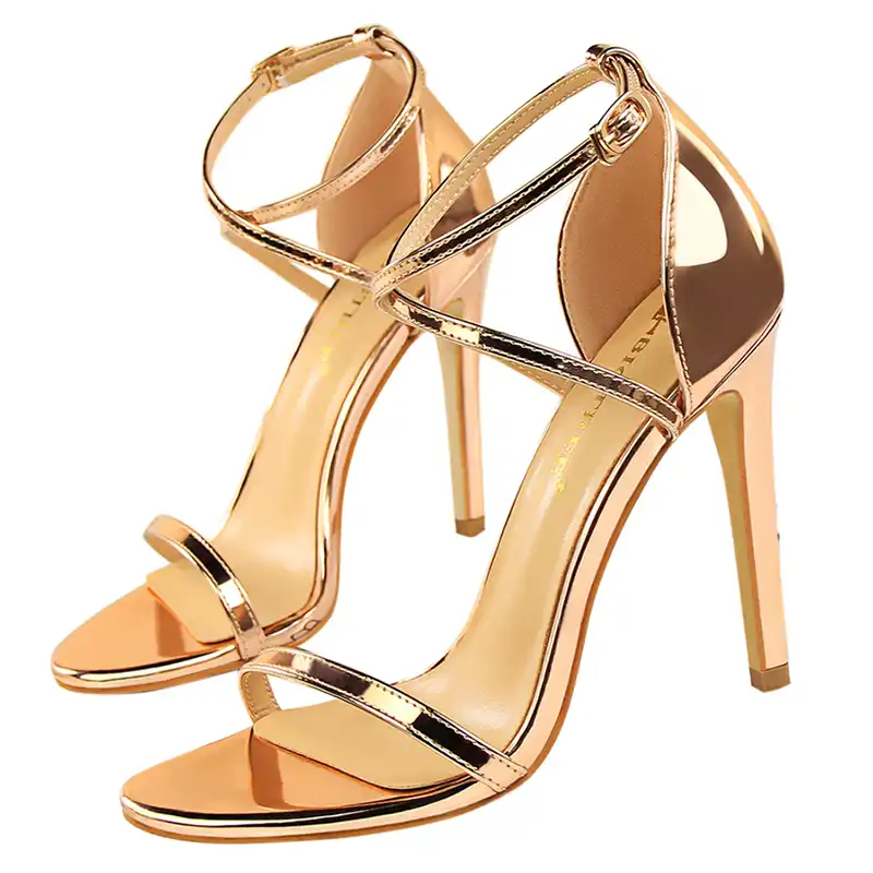 nude gold heels
