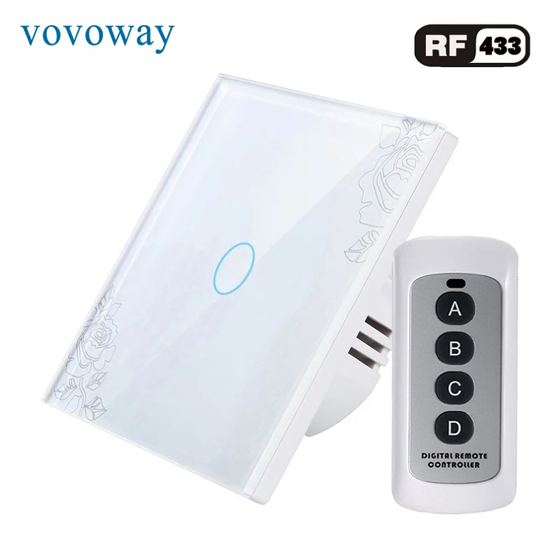 RF-D Lace Vovoway ЕС сенсорный выключатель, светильник, RF беспроводной пульт дистанционного управления, 1 \ 2 \ 3 банды AC110V 220 V, настенный пост сенсорная установка - Цвет: RF-D Lace