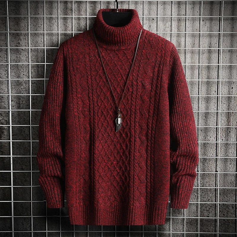 Men's high neck sweater, soft and warm 