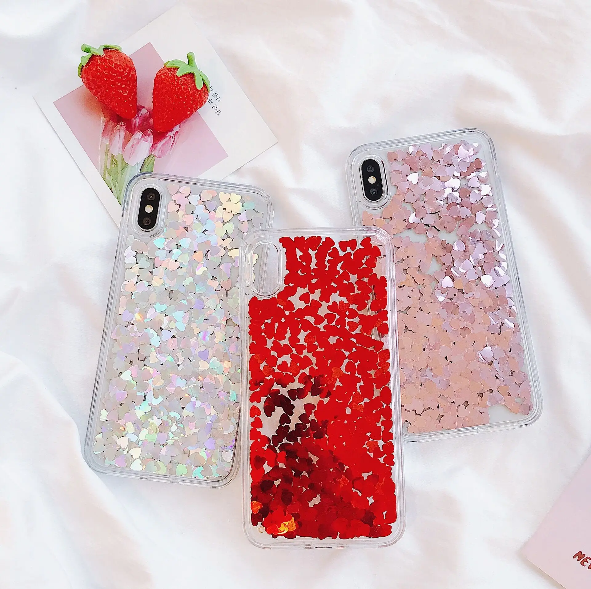 

cases of phone accessories for iphone 11pro max 11 case funda iphones xr x xs 6 6s 7 8plus Anti fall Sequin dynamic quicksand