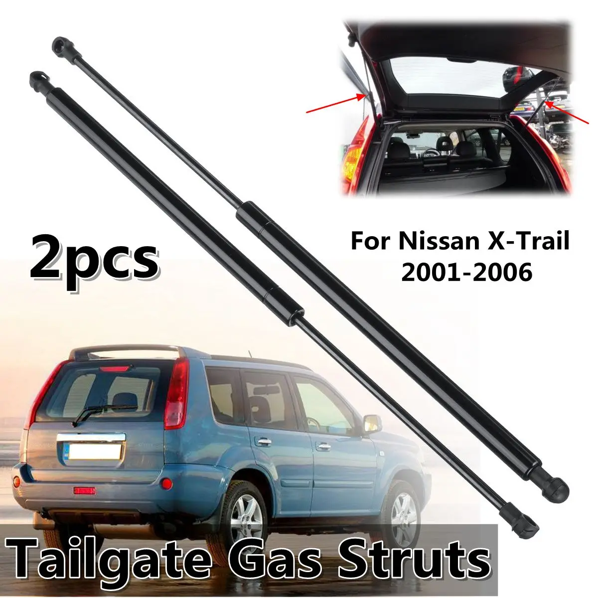 Пружина опоры газовой стойки багажника для Nissan X-Trail 2001-2006 90450-8H31A 90451-8H31A 90451-EQ30A 2 шт.