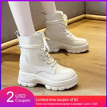 

Pu Leather Wedge Platform Ankle Boots Women Wedge Heel Boots Women Fashion Stealth Increase Short Boots Black Beige 2020