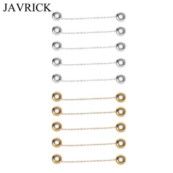 

5Pcs Safety Chain Rubber Stopper Beads Stainless Steel For Snake Chain Bracelets