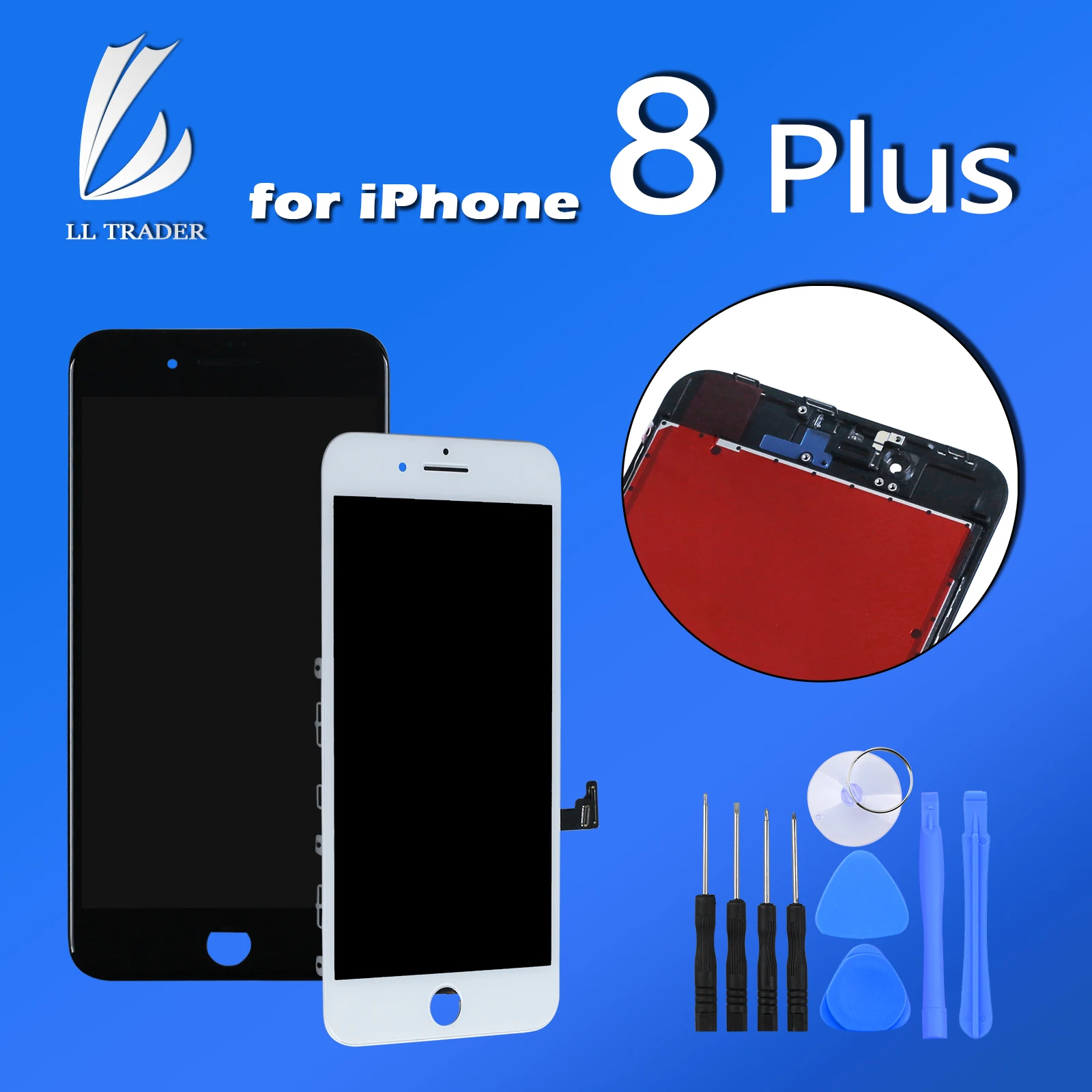 

for iPhone 8 Plus LCD Screen Replacement 8P Display Assembly Touch Digitizer Black White Camera Holder Home Button NOT included