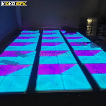 Prijzen 16 Vierkante Meter Led Verlichte Dansvloer Rgb Dj Led Dance Floor Led Gevoelige Dance Floor Light Voor Wedding Party dj Nachtclub