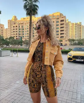 

Women Summer Sexy Sleeveless O-Neck Skinny Playsuit Ladies Serpentine Leopard Beach Holiday Bodycon Jumpsuit Bodysuits