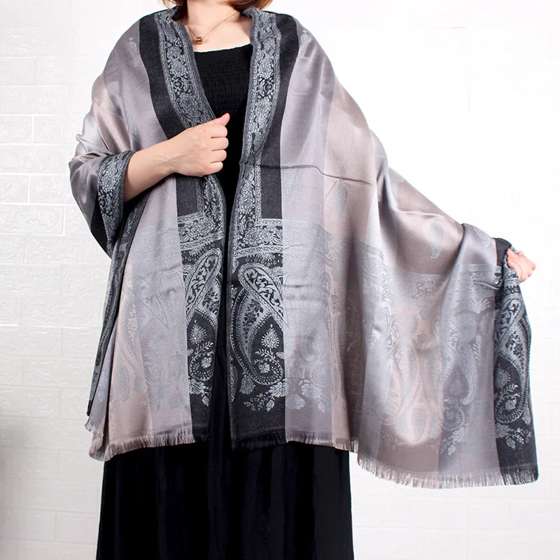 

Cotton Scarf Women Winter Shawl Pashmina Wraps Soft Warm Blanket Scarves Foulard Femme Luxury Brand Versatile Poncho Cape