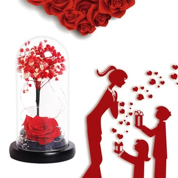 

The eternal flower LED light "love mother" is a gift from daughter to mother and son to mother