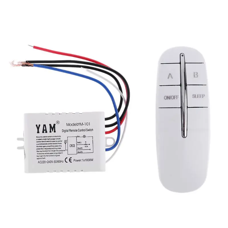 

220V Wireless Digital Remote Control Switch ON/OFF Lamp Light Wall Remote Switch