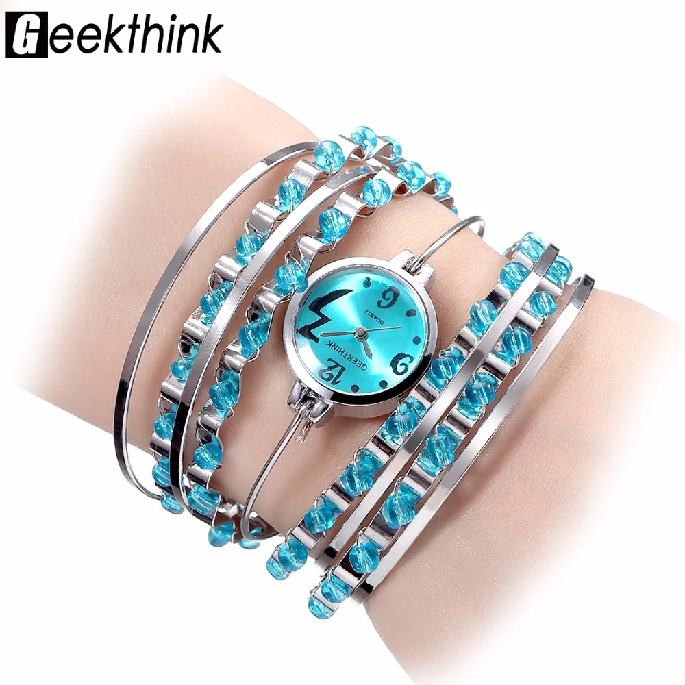 Женские часы Relojes Para Mujer GEEKTHINK новые женские люксовый бренд кварцевые
