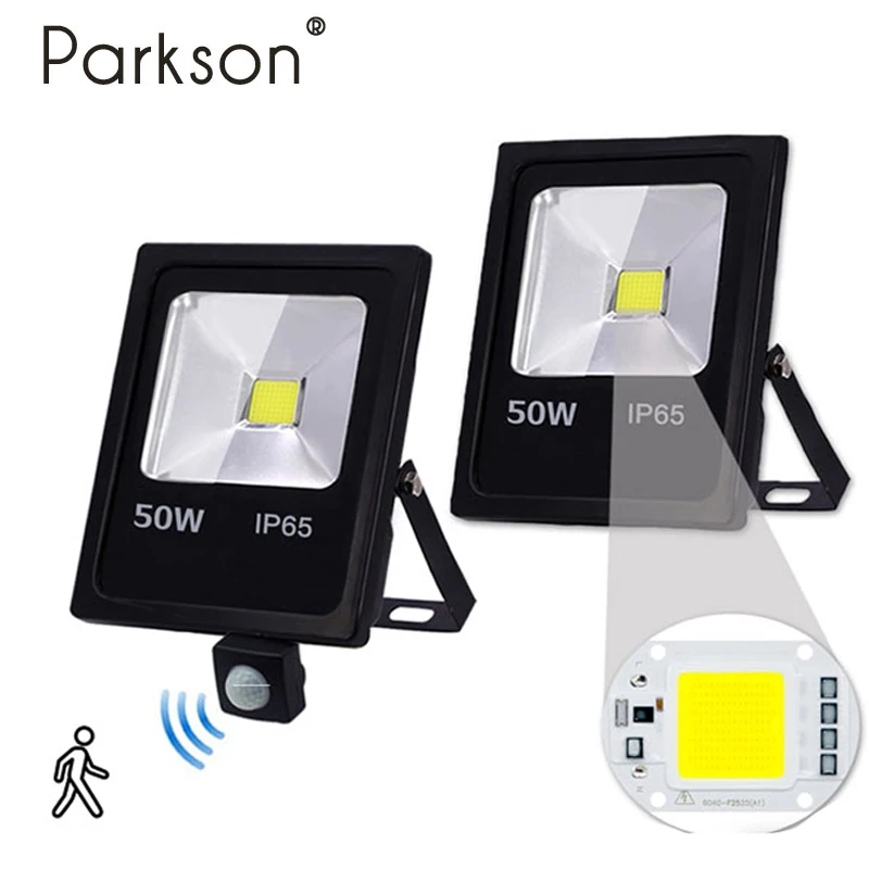 Led flood light 220V 10W 30W 50W Reflector Waterproof Ip65 Garden Spotlight Pir Motion Sensor
