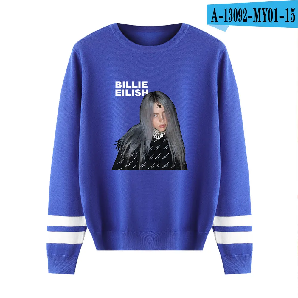 As picture Новинка, Harajuku, вязаные свитера с круглым вырезом Billie Eilish, подходят для весны и осени, мужские и женские свитера, Мужская и Женская Удобная одежда - Цвет: As picture