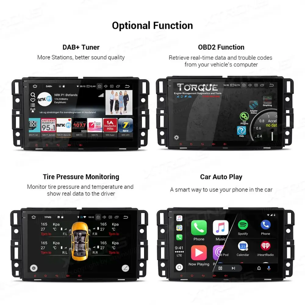 XTRONS " Android 9,0 Восьмиядерный автомобильный Радио плеер gps OBD для Chevrolet Tahoe Impala для BUICK Enclave для GMC Для HUMMER NO DVD