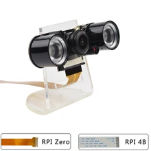 5mp raspberry pi zero câmera 1080 p visão noturna 65 câmeras de 130 graus + ir led luz suporte para rpi 0 raspberry pi zero w 1.3