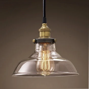 

Vintage Glass Pendant Lights Retro Lamps Industrial Hanging lamp Russia Loft Lighting Kitchen Dining Room LED Fixtures