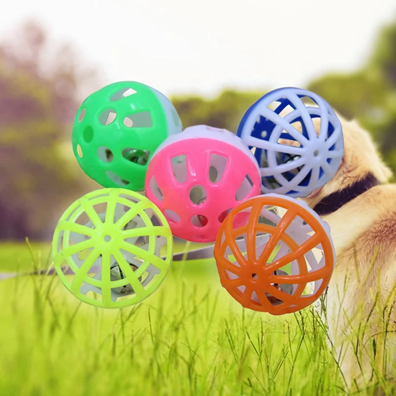 1 шт. красочный мяч для собак игрушка для кошек с колокольчиком для маленьких для средних и больших собак питомец Пудель продукт погремушка игрушка для кошек домашних животных
