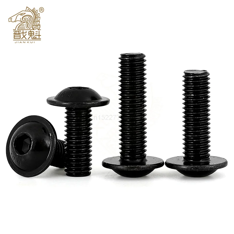 Hexagon Socket Screw Hex Socket Cap Screw Hexagonal Flange Bolts Nylon Screw Bolt Stainless Steel Screw Carbon Steel Screw 1-20PCS M4-M12 Bolt Socket Flange Button Head Screws 10.9 High Tensile Black Allen Bolts