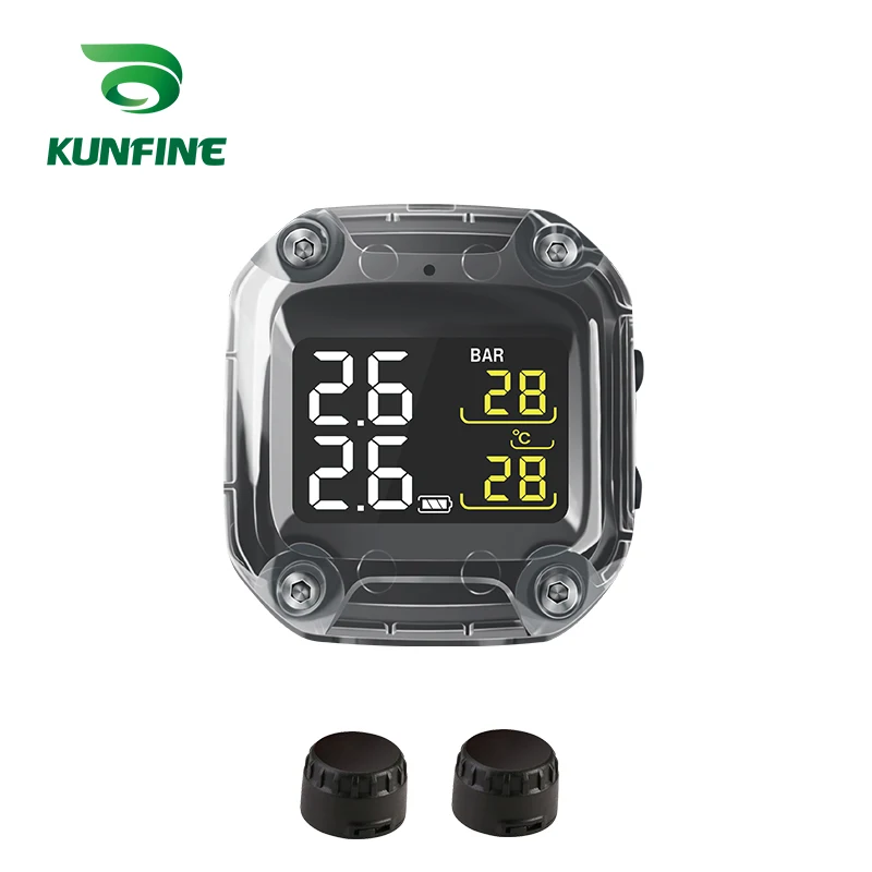 Waterproof Smart Motorcycle TPMS Tyre Pressure Monitoring System Digital LCD Display  Security Alarm Systems With 2 Sensors M3-C-WI MAIN (1)