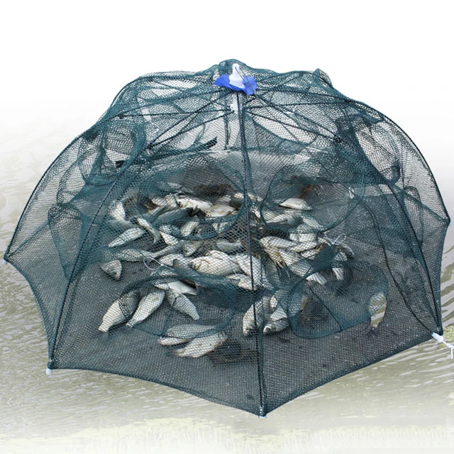 Taşınabilir otomatik katlanır şemsiye tuzak tipi balıkçılık Net