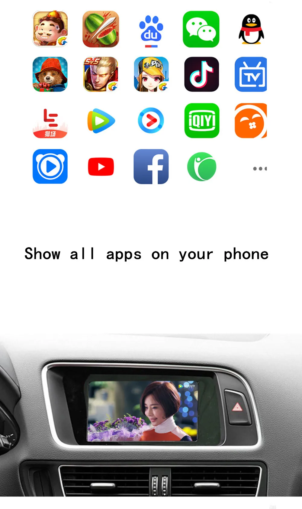 Apple Carplay Зеркало Ссылка Android телефон Carlife для Audi все серии A3 A4 A5 A6 A8 Q3 Q5 Q7 автомобильный щиток адаптер обновления