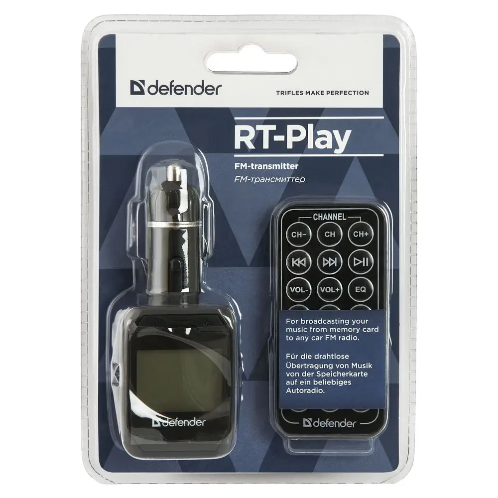 FM-трансмиттер Defender RT-Play Пульт ДУ