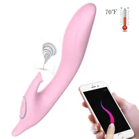 Masturbador femenino recargable por USB, control por aplicación, estimulación vaginal, succión de clítoris, resistente al agua