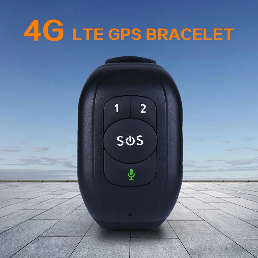 4G GSM Elderly Child SOS Button Wristband Emergency Alarm Support Heart Rate Blood Pressure Monitoring