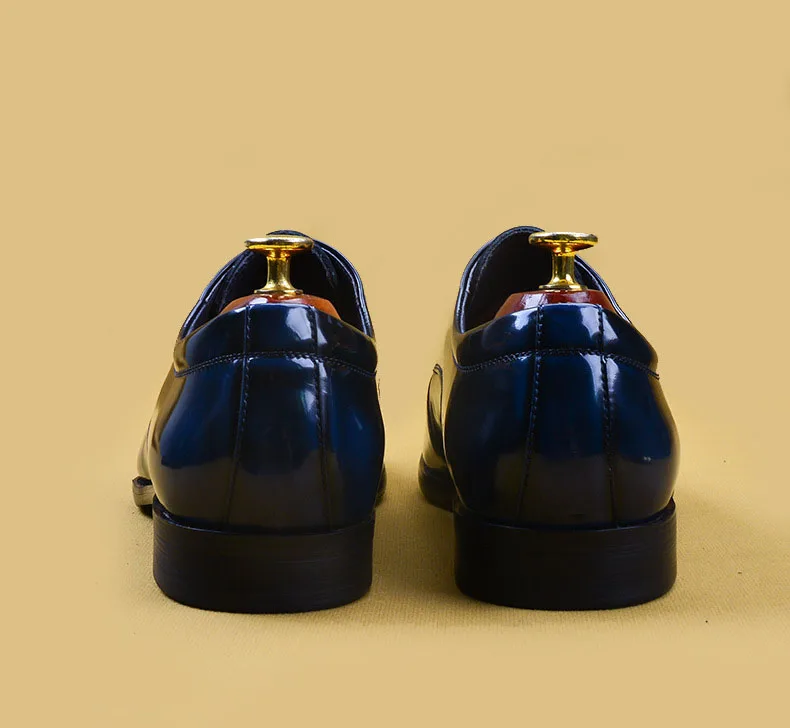 QYFCIOUFU модельные мужские туфли из натуральной кожи Элитный бренд ручной работы Для мужчин s черного цвета из лакированной кожи, обувь свадебные туфли официальная Вечеринка Для мужчин туфли-оксфорды