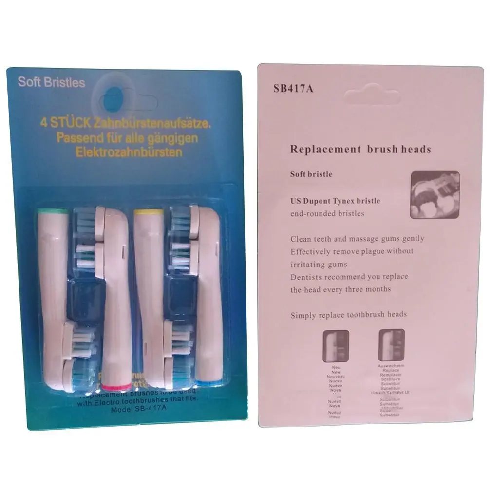 

Replacement Toothbrush Heads For Sb-417A Electric Brush Heads Soft Hair Vitality Double Cleaning Professional Care