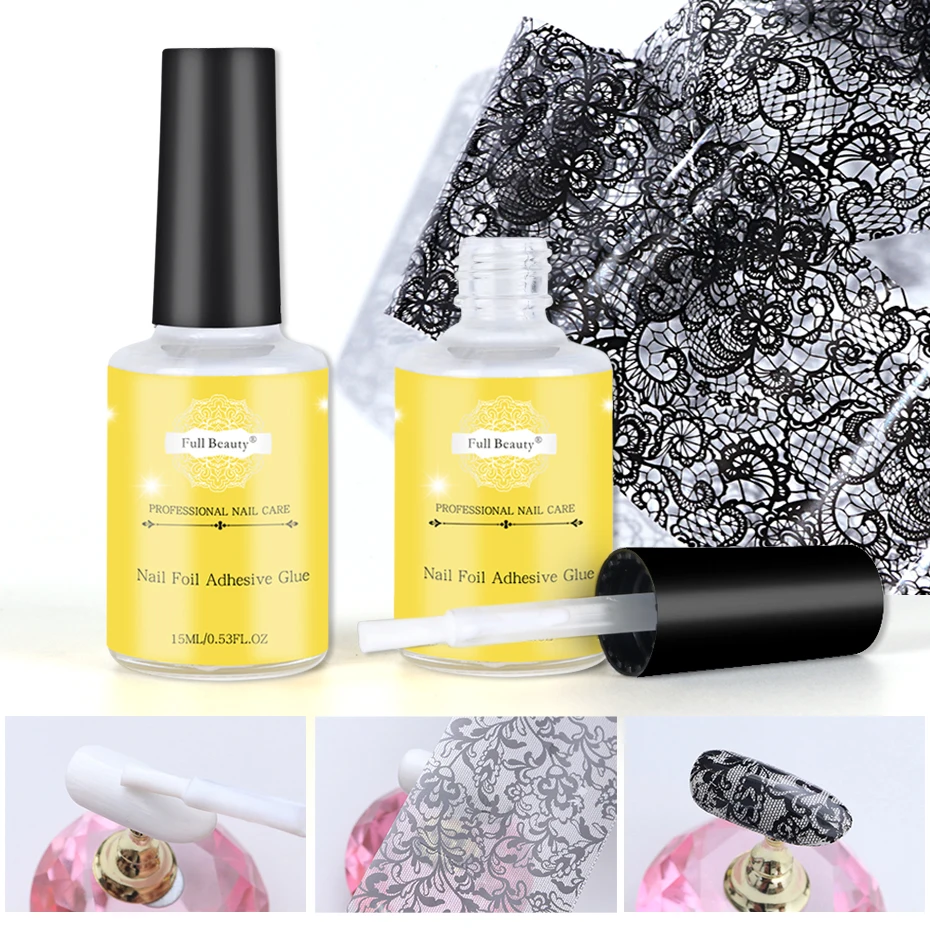 1 Bottle Glue For Nail Art Transfer Foil Sticky Nail Foil Glue Starry